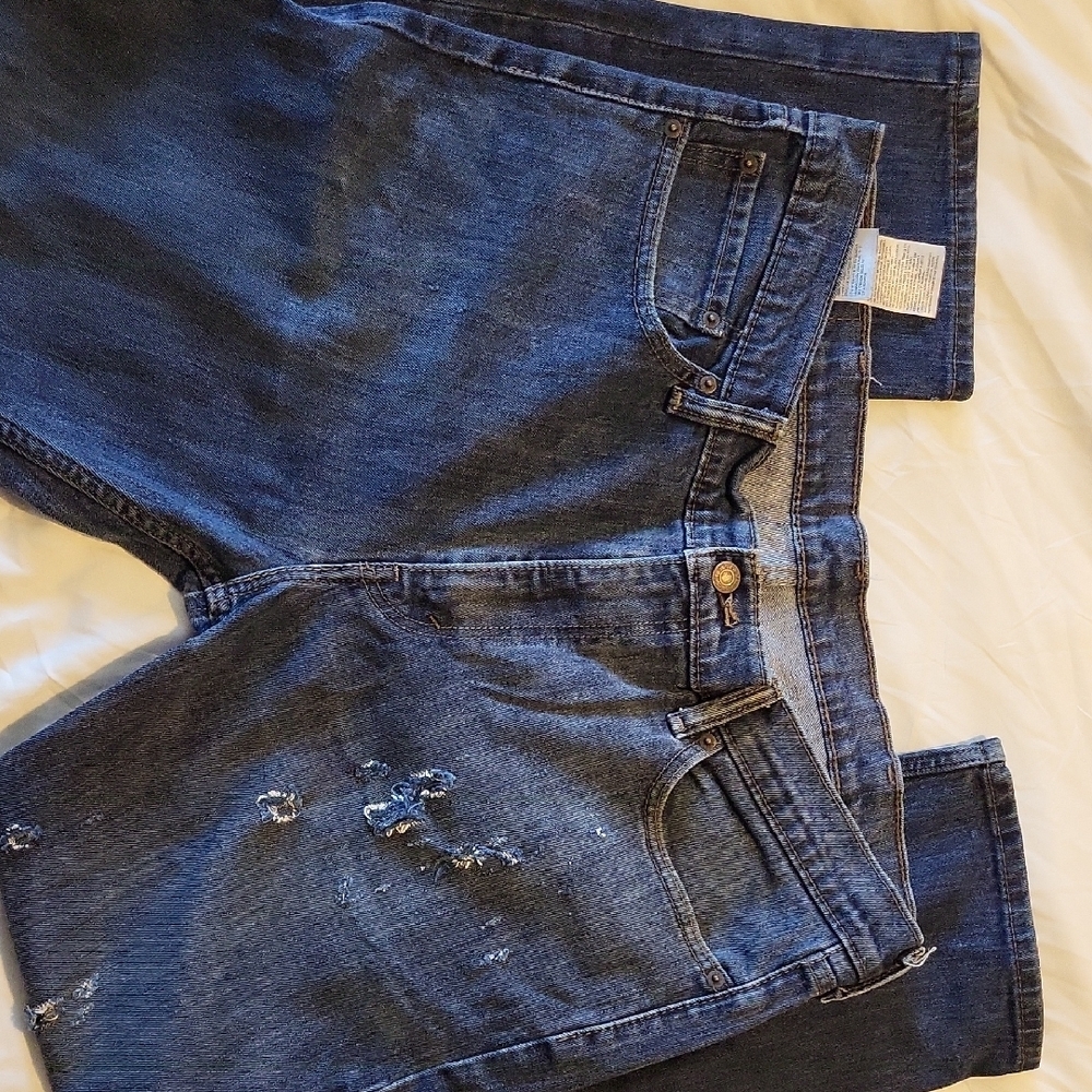 Levi's Distressed Blue Boyfriend Jeans